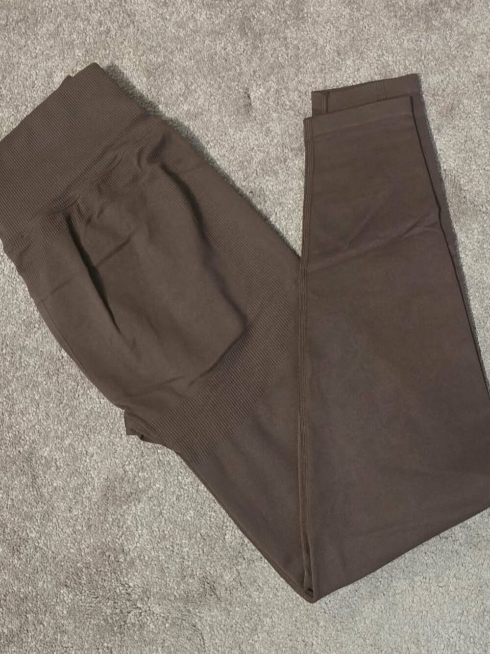 Pink  Victoria’s Secret – Leggings – Brown Ribbed – Size M